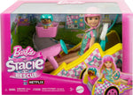 Barbie Muñeca Stacie con Kart Coche de Juguete, Mascota y Accesorios