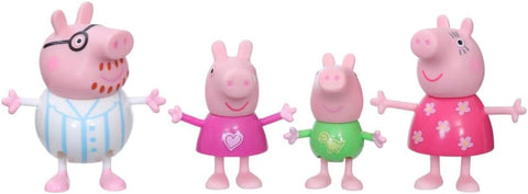 Hasbro - Peppa Pig Peppa's Adventures - Conjunto de 4 figuras da família em pijamas, a partir de 3 anos